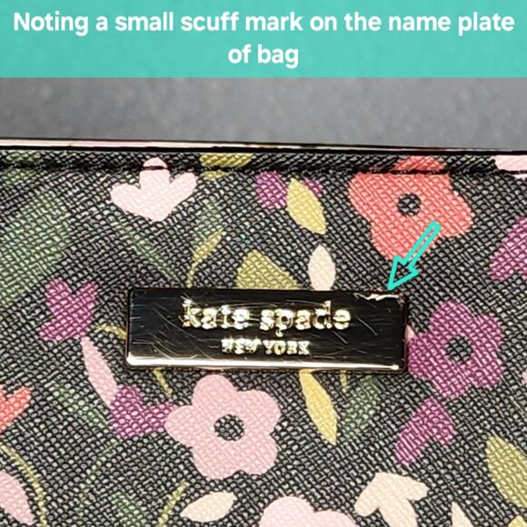 Authentic – Kate Spade Laurel Way Boho Floral Tote with COA - PRICE IS FIRM - Picture 12 of 13